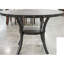 Table de salle à manger ronde en bois naturel, 1 pièce, clous décoratifs et tablette de rangement inclus
