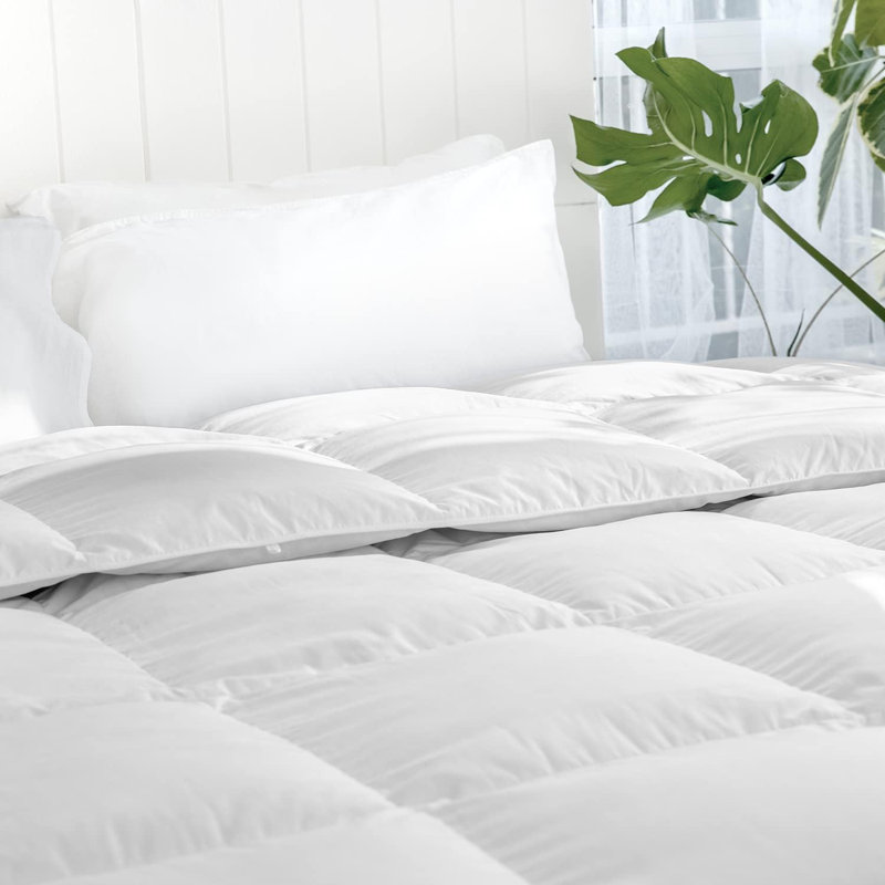 Édredon en duvet d'hiver 600FP Kapok, Grand lit, Blanc