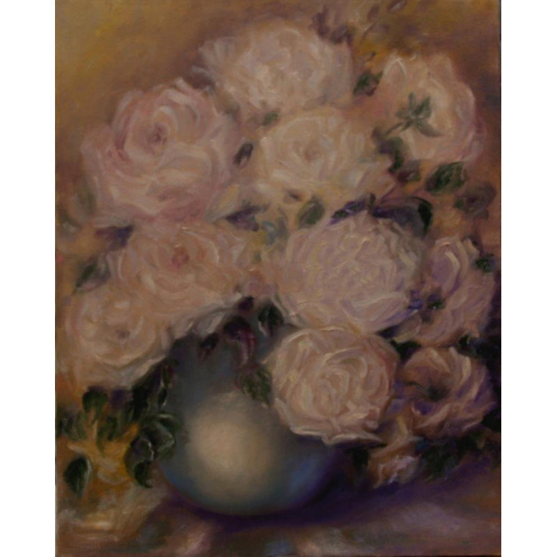 Roses anglaises, H 22 po x l 18 po
