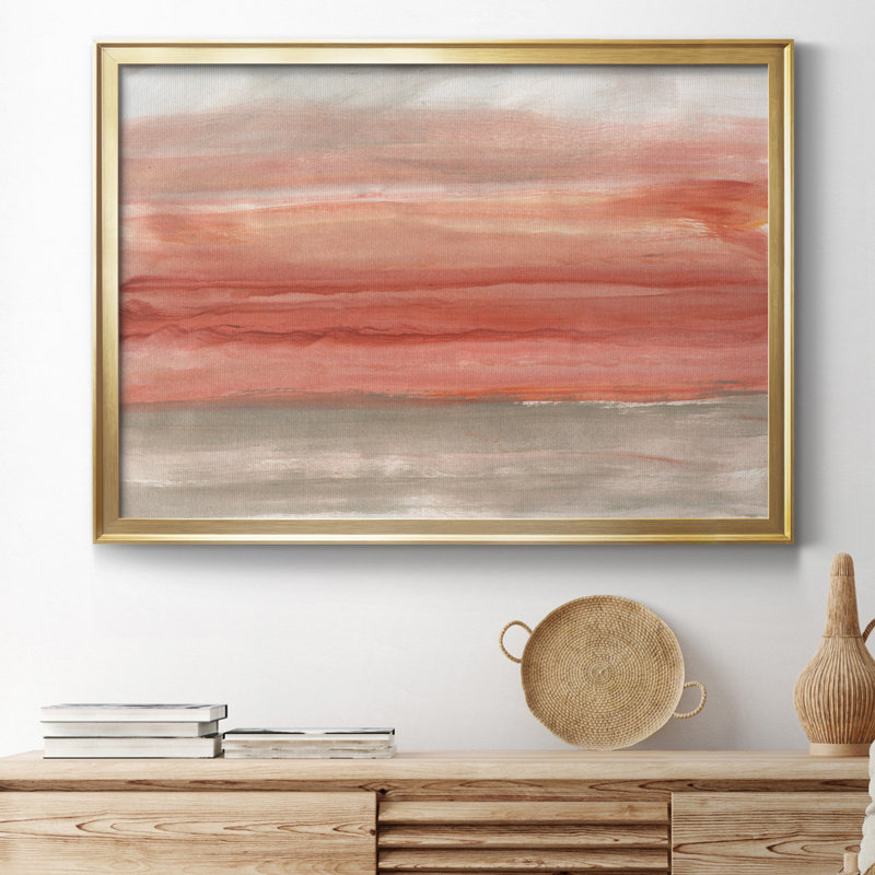 Ciel Oasis - peinture encadrée, H 22,5 po x l 30,5 po x P 1,5 po, Toile avec cadre doré, Pas de tapis