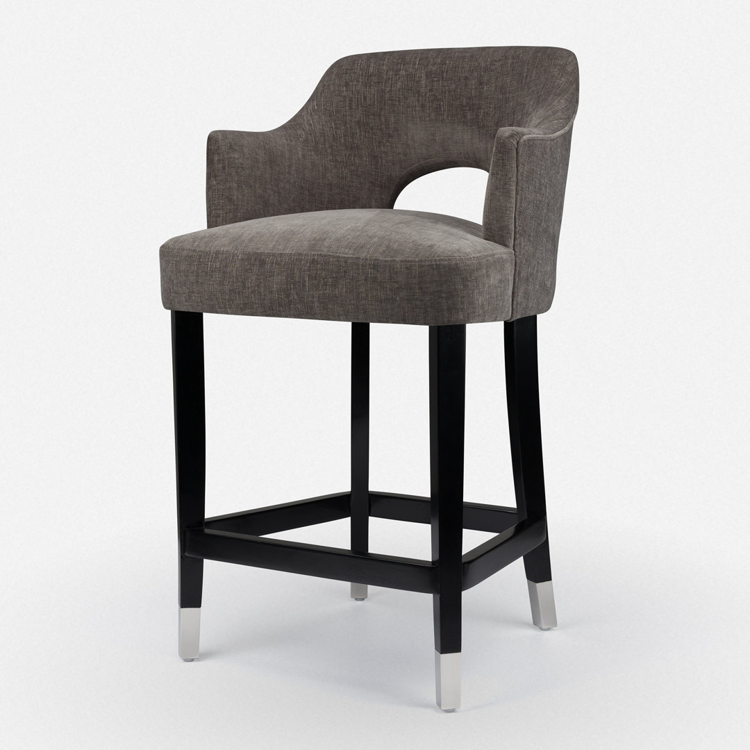 Upholstered Wooden Frame Bar Stool