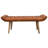 Wood and Goat Leather Bench