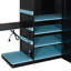 Lit mezzanine en bois avec bureau, tablettes multiples, lumière USB et RVB-240034850