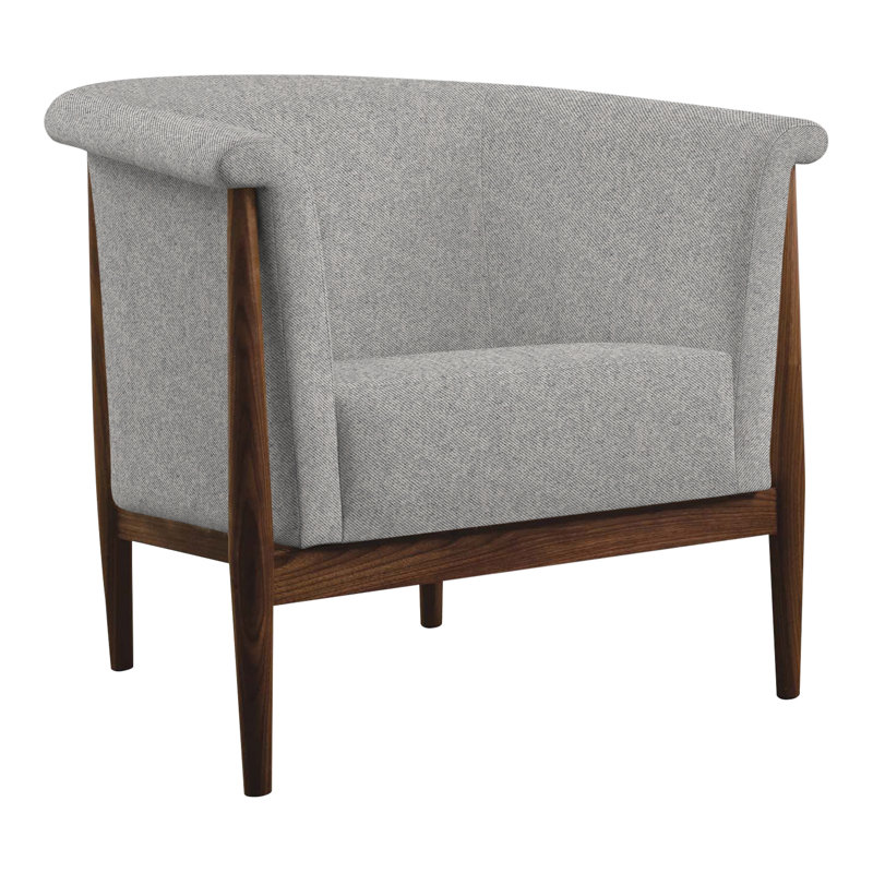 Walnut Grove Barrel Chair, Perigold Aspen Flannel Lt Gray