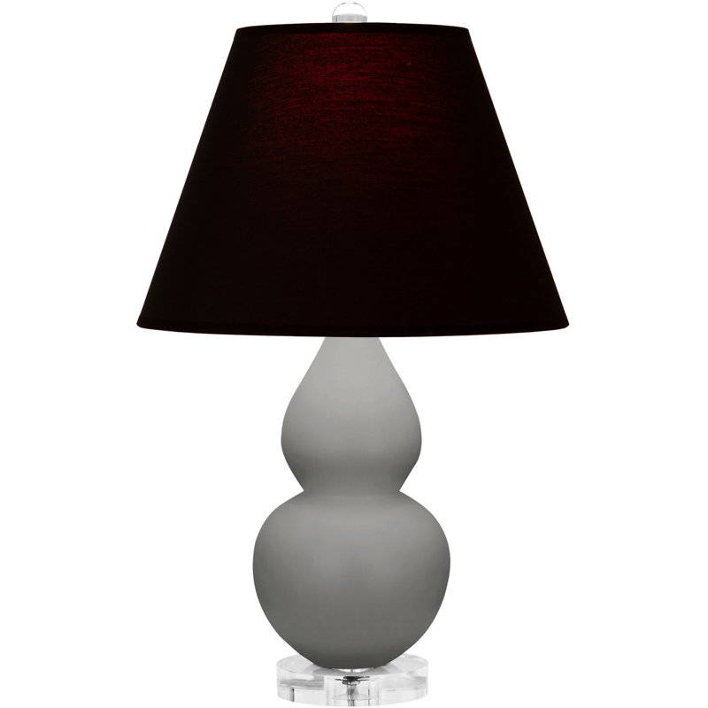 Small Double Gourd Accent Lamp, Black/Red, Matte Smokey Taupe