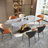 Rectangular marble dining table-1047566003