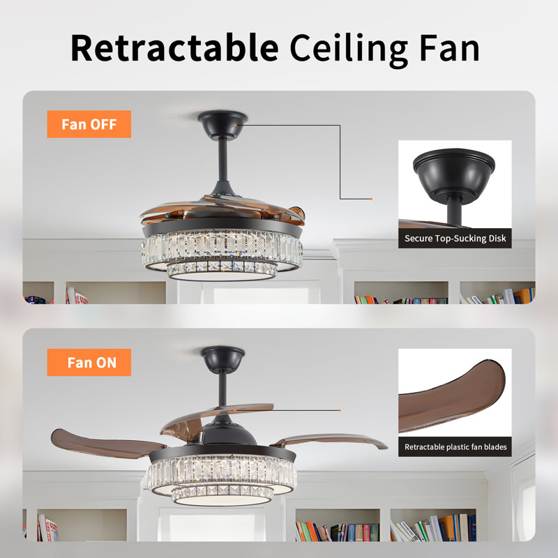 Ventilateur de plafond 48 po avec lumières DEL et télécommande