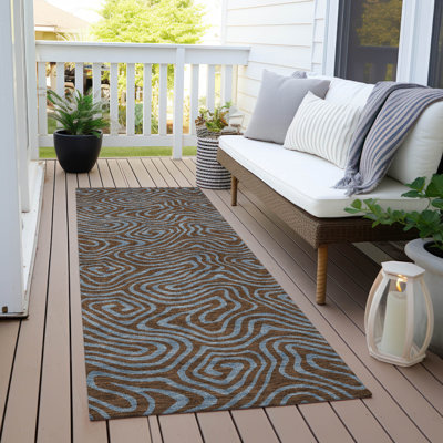  Machine Washable Indoor/Outdoor Chayden ACN1031 Brown Rug