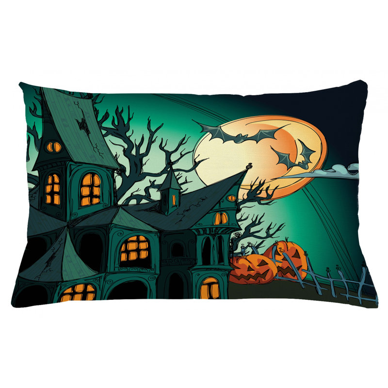 Housse de coussin lombaire intérieur/extérieur halloween, 16 po x 26 po