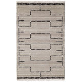 Sana Rug: Decorator Hand Knotted Rug in Natural/Black