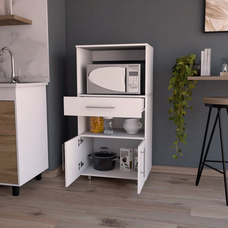 Support à micro-ondes blanc pour garde-manger