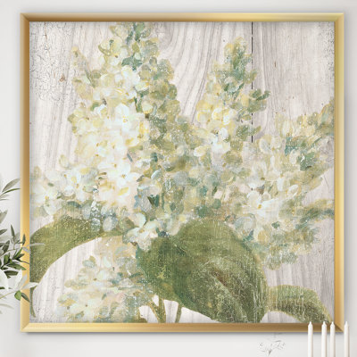 «Goauche Green Flower II», reproduction d'art sur toile