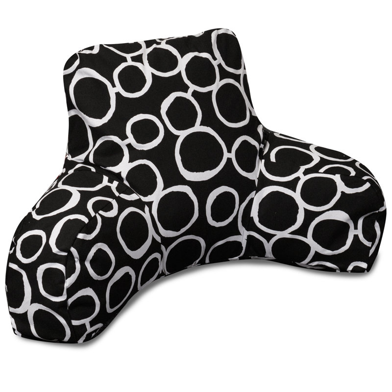 Fusion Geometric Cotton Reversible Throw Pillow, Black