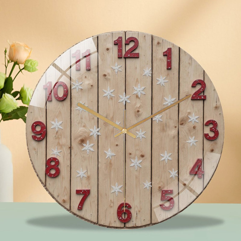 Horloge murale en bois 12 po