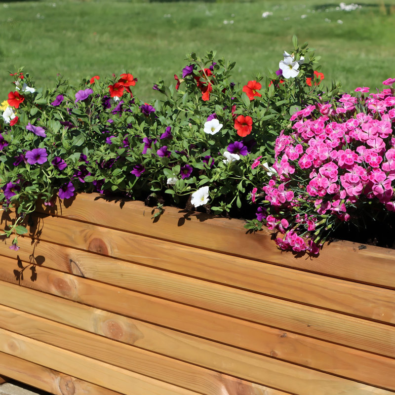 1.2m Pine Raised Trough Planter