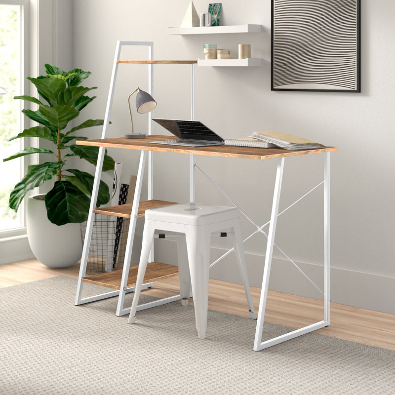 Blohm Writing Desk, Oak, White