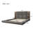 Floor Upholstered Platform Bed With Extended Wood Headboard & Bedside Shelf-711778830