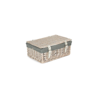 14" Wicker Picnic Hamper Basket with Lining