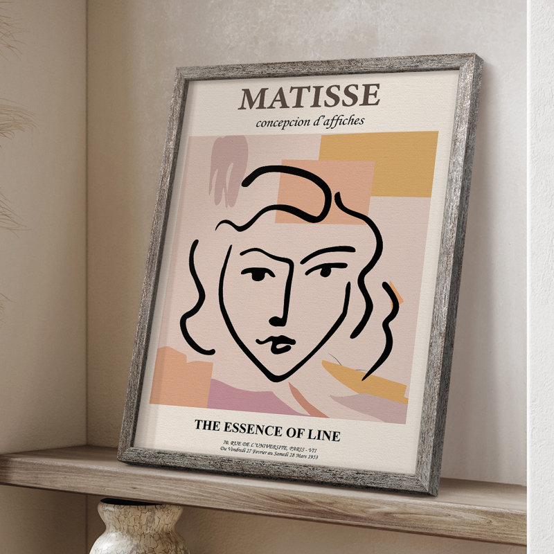 Matisse LXII, reproduction d'art encadrée - bois massif, H 11 po x l 9 po