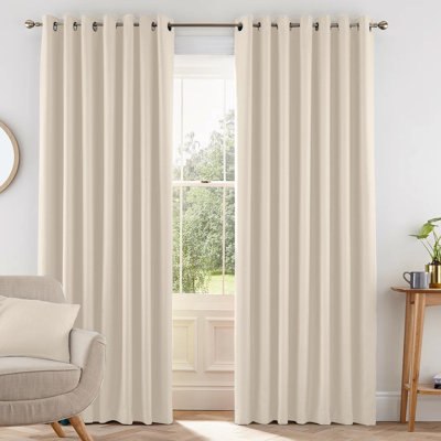 100% Room Darkening Blackout Eyelet Thermal Curtain