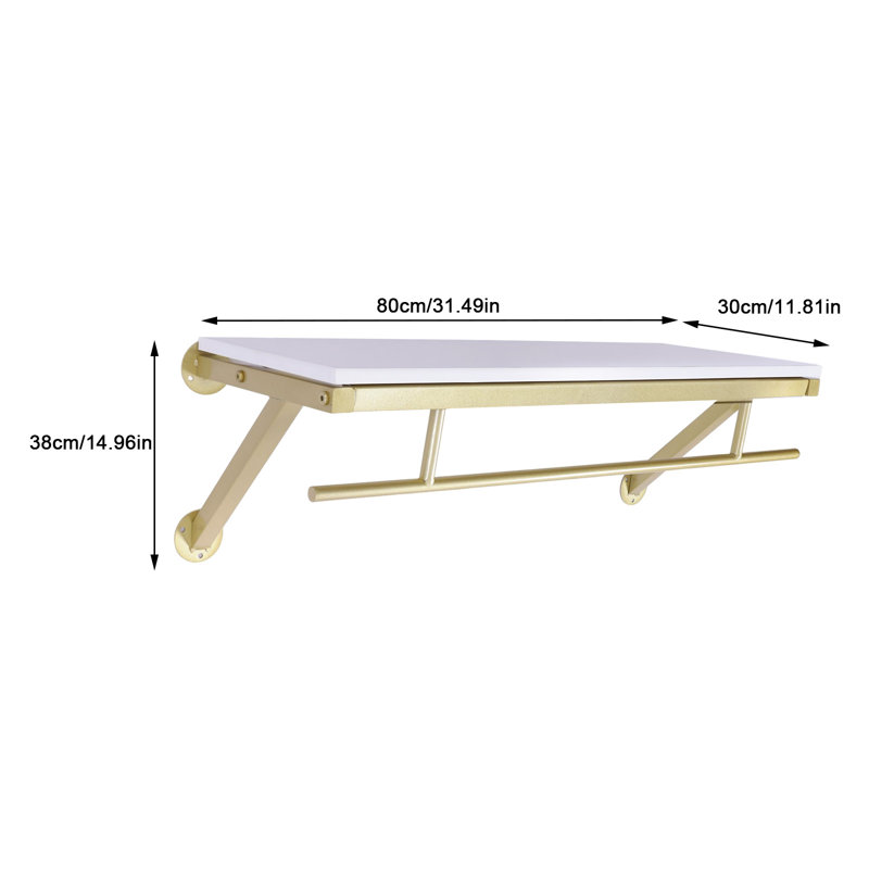 Fedella 31.49'' Metal Wall Mounted Clothes Rack