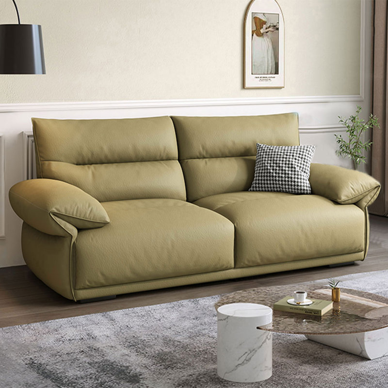 Causeuse-coussin verte standard 100% polyester, H 32,68 po x l 74,02 po x P 36,61 po