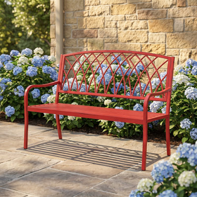 Banc de parc en aluminium et acier Senga