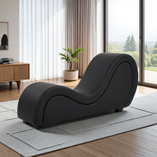 Faux Leather Chaise Lounge
