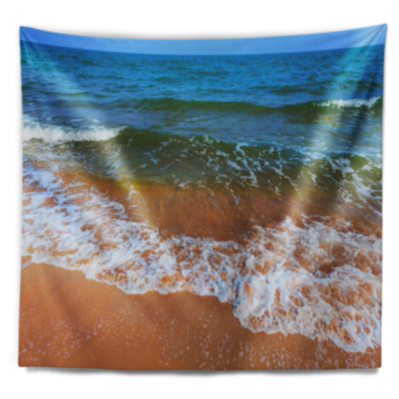 Tapisserie «Beach Summer Seashore» avec vagues blanches, H 50 po x l 60 po