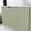 30 po Meuble-lavabo autoportant vert clair simple avec comptoir en pierre frittée blanc de Carrare non assemblé