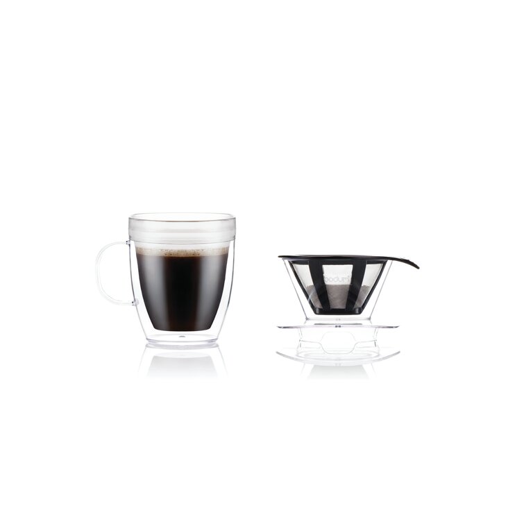Glass Coffee Mugs Set of 4 Bodum Like Coffee Glasses Bistro Tea