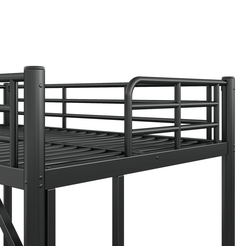 Lits peu encombrants, lit mezzanine simple en métal, chambre à coucher industrielle moderne
