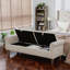 Banc de rangement rembourré moderne avec double couvercle-17610544