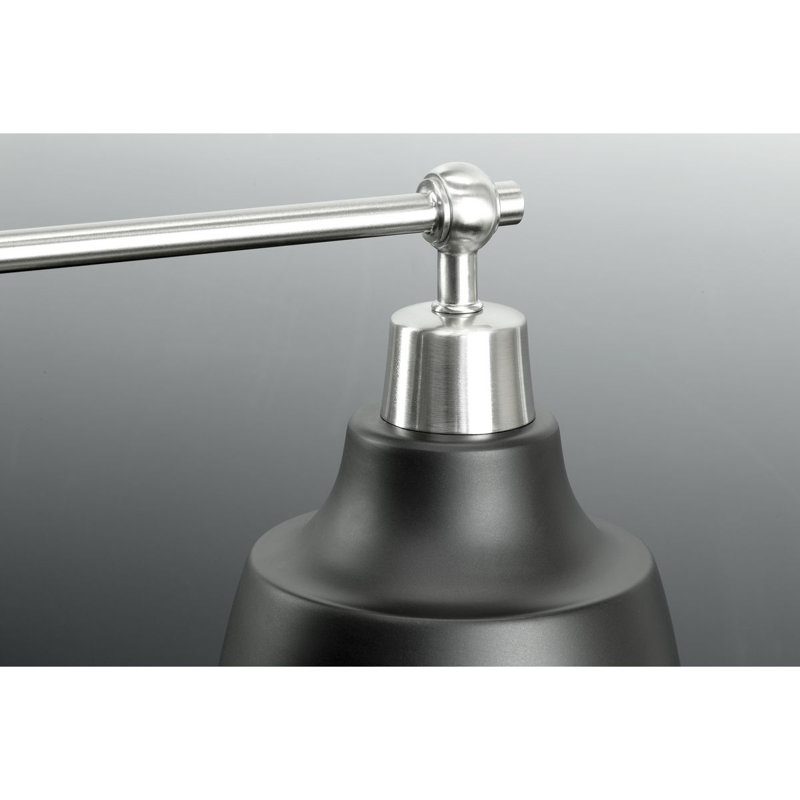 Éclairage pour meuble-lavabo à intensité variable Mable, Nickel brossé, Noir