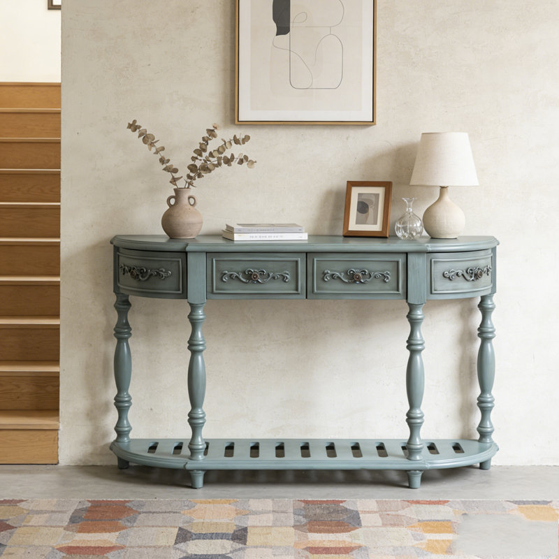 Console 52 po moderne et contemporaine, Bleu antique