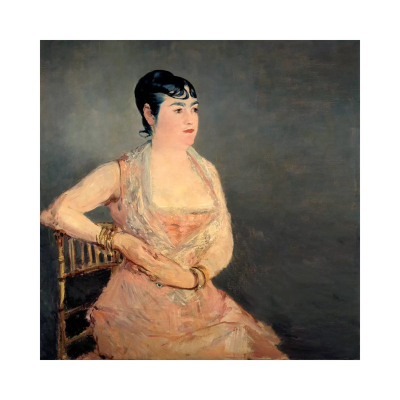 Lady In Pink by Edouard Manet - Wrapped Canvas Painting, 66.04 cm H x 66.04 cm W x 3.175 cm D