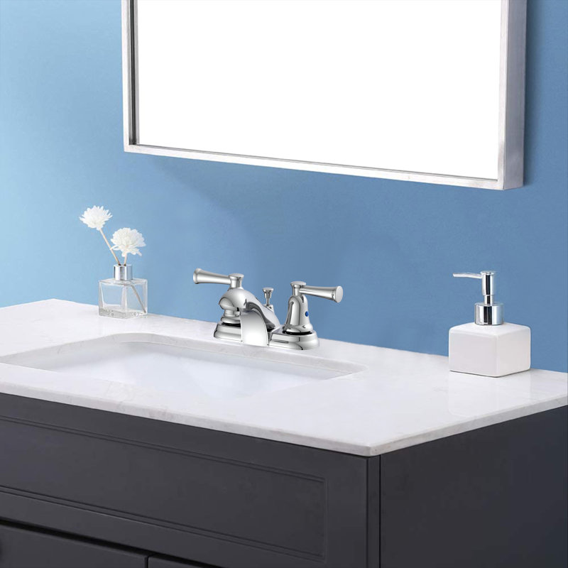4 po Robinet pour salle de bain à 2 poignées Centreset, Chrome