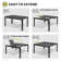 58.6" Square Aluminum Extendable Patio Dining Table
