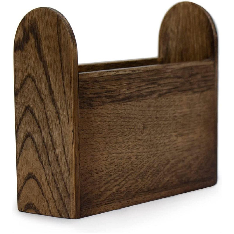 Wood Standing Napkin Holder, Soild Oak