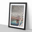 Two Crossing the Bridge by Hasui Kawase - Framed Print-55642362-55642366