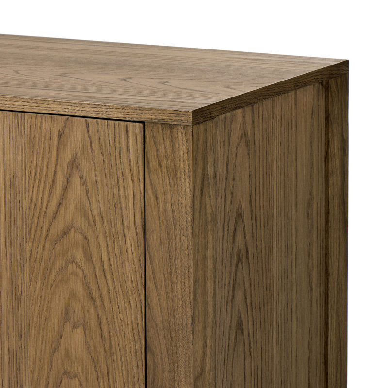 Bedford Media Console-Warm Natural Oak