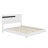 Modern High Gloss 3-Piece Bedroom Set Floating Bed Frame Platform Bed With LED Light & 2 Nightstands