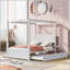 Lit CaNopy avec lit gigogne et deux tiroirs, lit plateforme CaNopy avec lattes de soutien