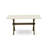 7 Piece Dinette Set Consist of a Rectangle Dining Room Table with X-Legs and 6 Blue Color Linen Fabric Parson Dining Chairs, Distressed Jacobean-1431767160-1431767166-1431767155