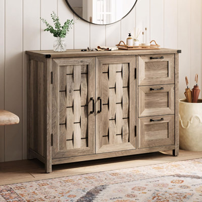 43" Sideboard Buffet Cabinet with Drawers, Shelves & Doors