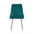 Velvet Upholstered Dining Chair with Gold Accent Legs-1104866099
