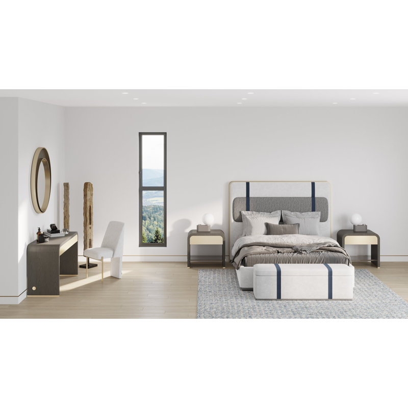 Shawn Upholstered King Bed, Rubino Taupe