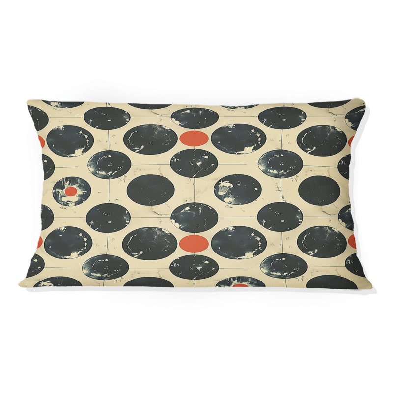 Coussin lombaire rétro beige Midcentury I - Midcentury