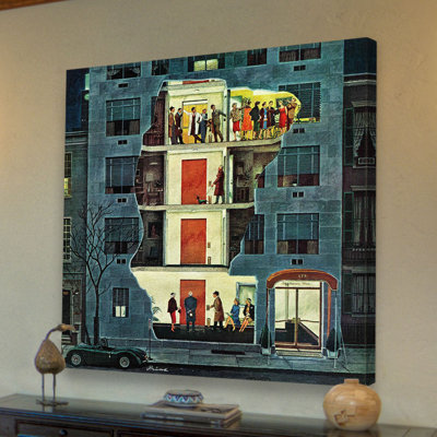 «Party Hold Up the Elevator» par Ben Kimberly Prins, reproduction d'art sur toile tendue