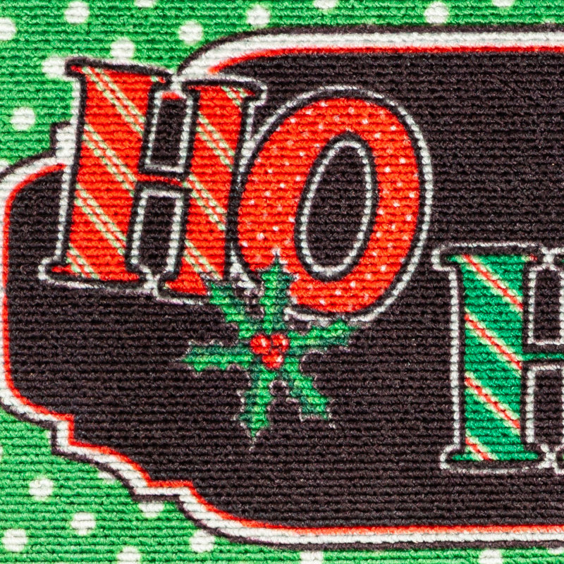 Tapis de porte d'extérieur antidérapant 22 po x 10 po Earmel Ho Ho Ho